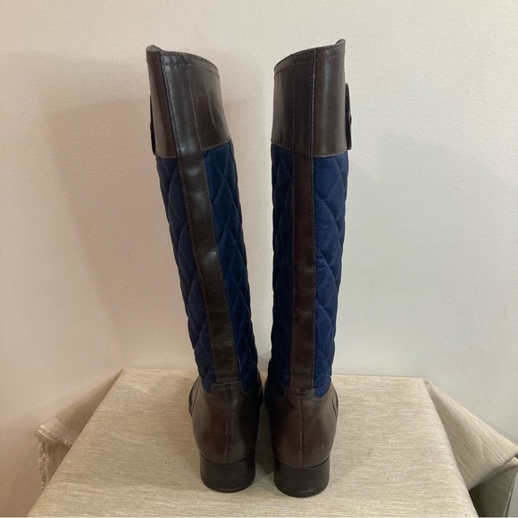 TORY BURCH  Sz 7 Rosalie Equestrian Style Quilted & Leather Riding Vibe Boots - Picture 8 of 12